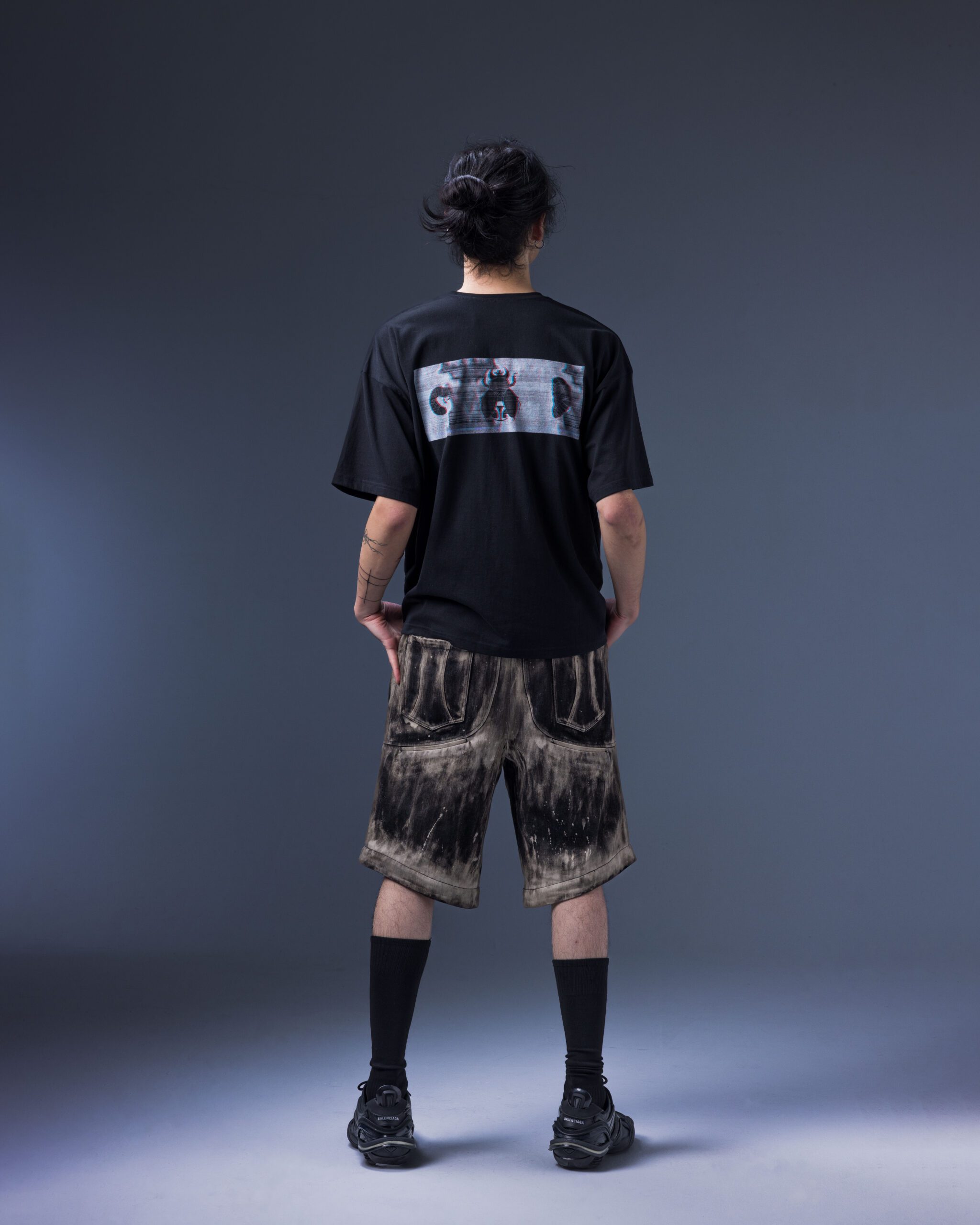 202504050305 Scarab Graphic T-Shirt(black)