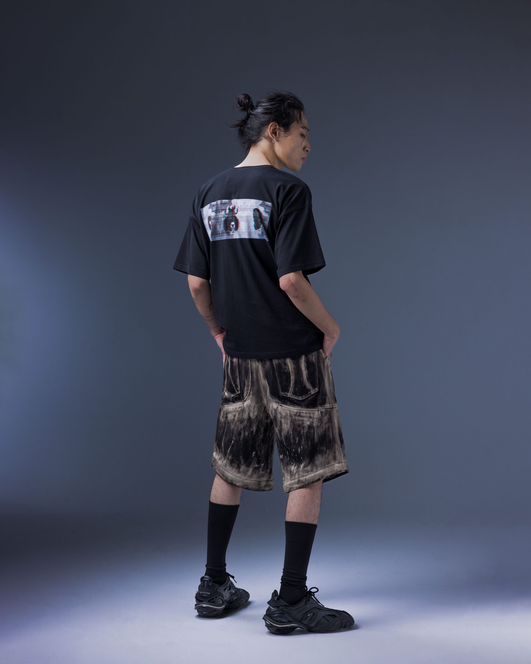 202504050312 Scarab Graphic T-Shirt(black)