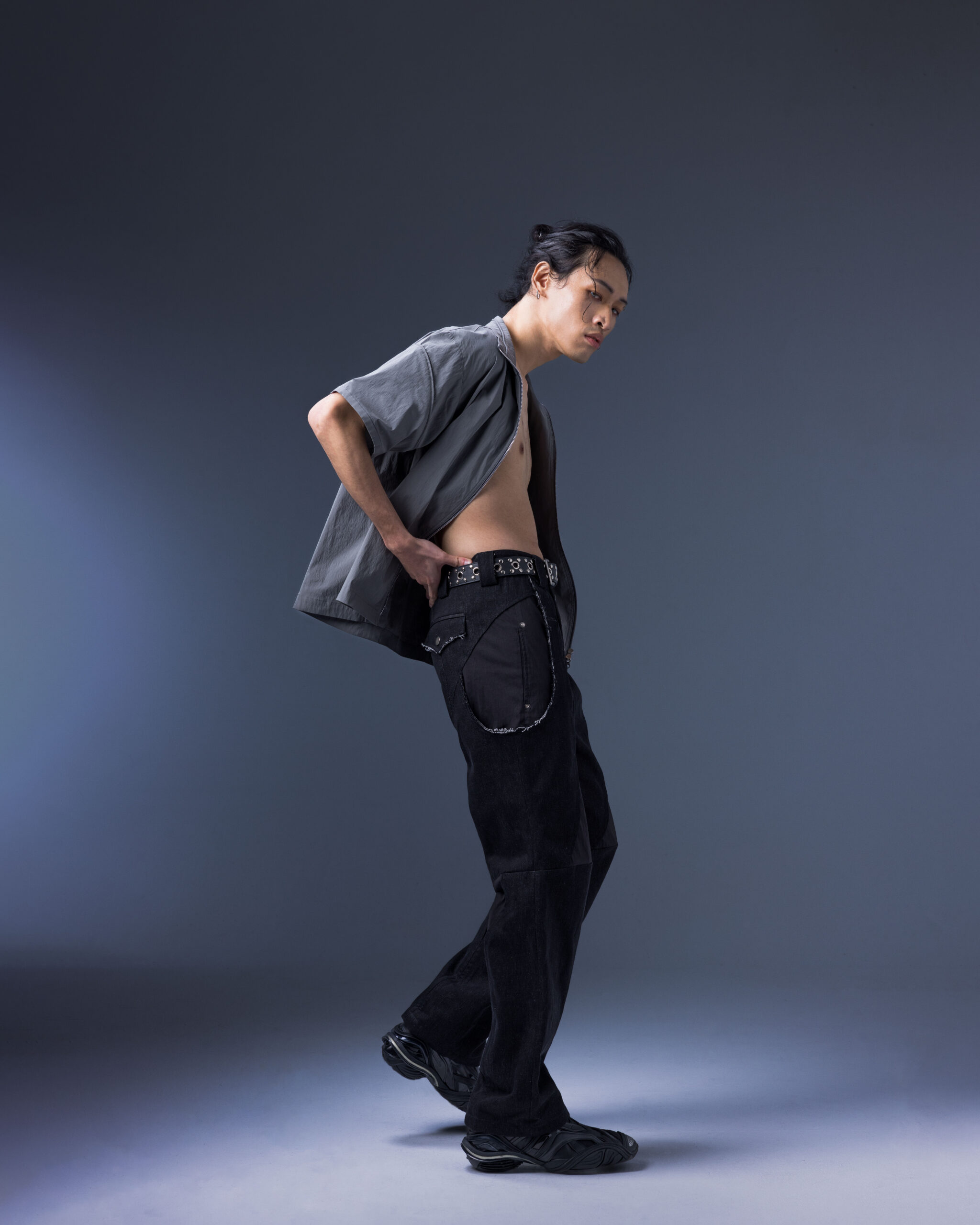 202504050621 Biomimetic – Appendicular Structure Straight Pants(black)