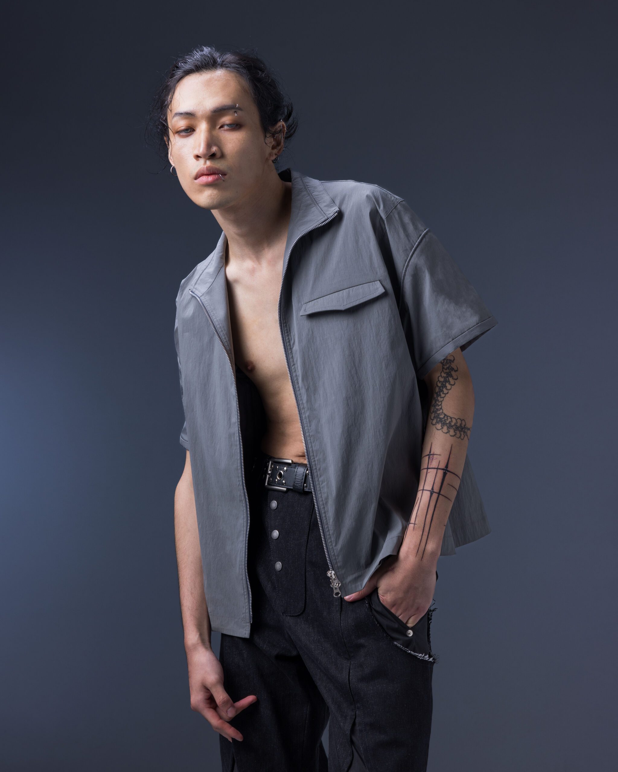 Modular – Elytra Dual-Zip Short Top(gray)