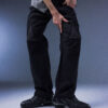 202504050707 Biomimetic – Appendicular Structure Straight Pants(black)