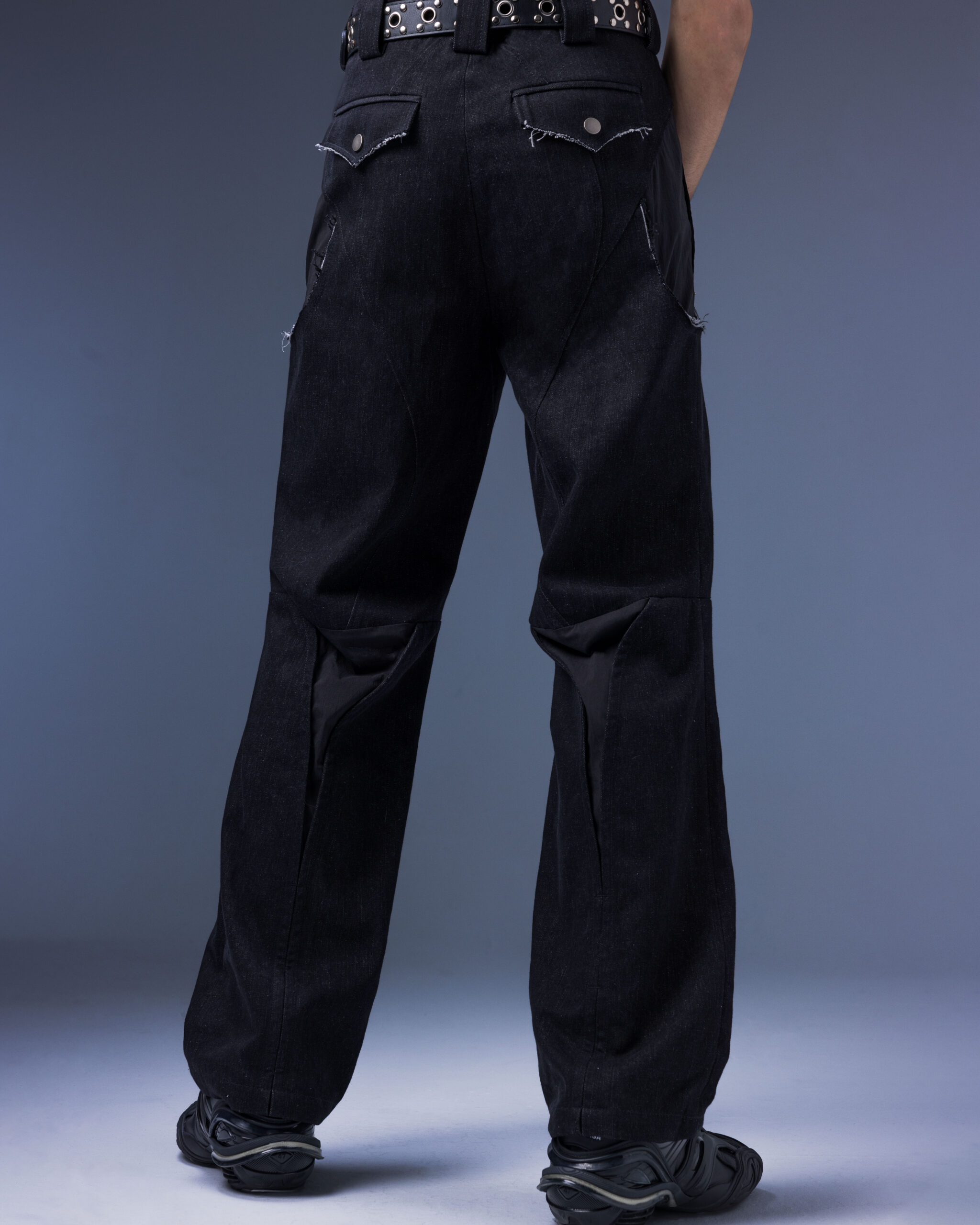 202504050754 Biomimetic – Appendicular Structure Straight Pants(black)