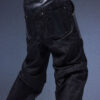 202504051155 Evolution – Membranous Wing Paneled Wide Denim(black/Leather Spliced)