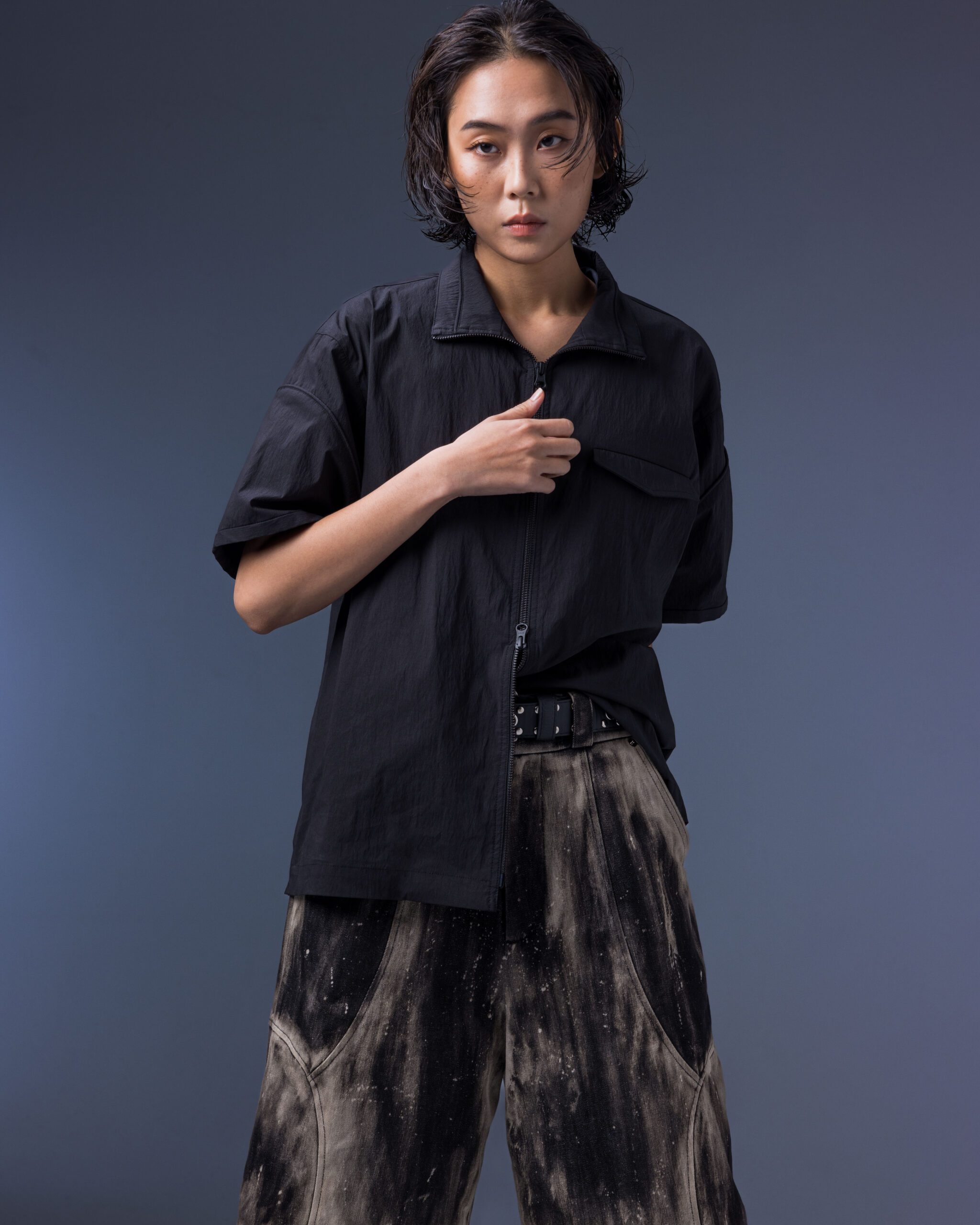 Modular – Elytra Dual-Zip Short Top(black)