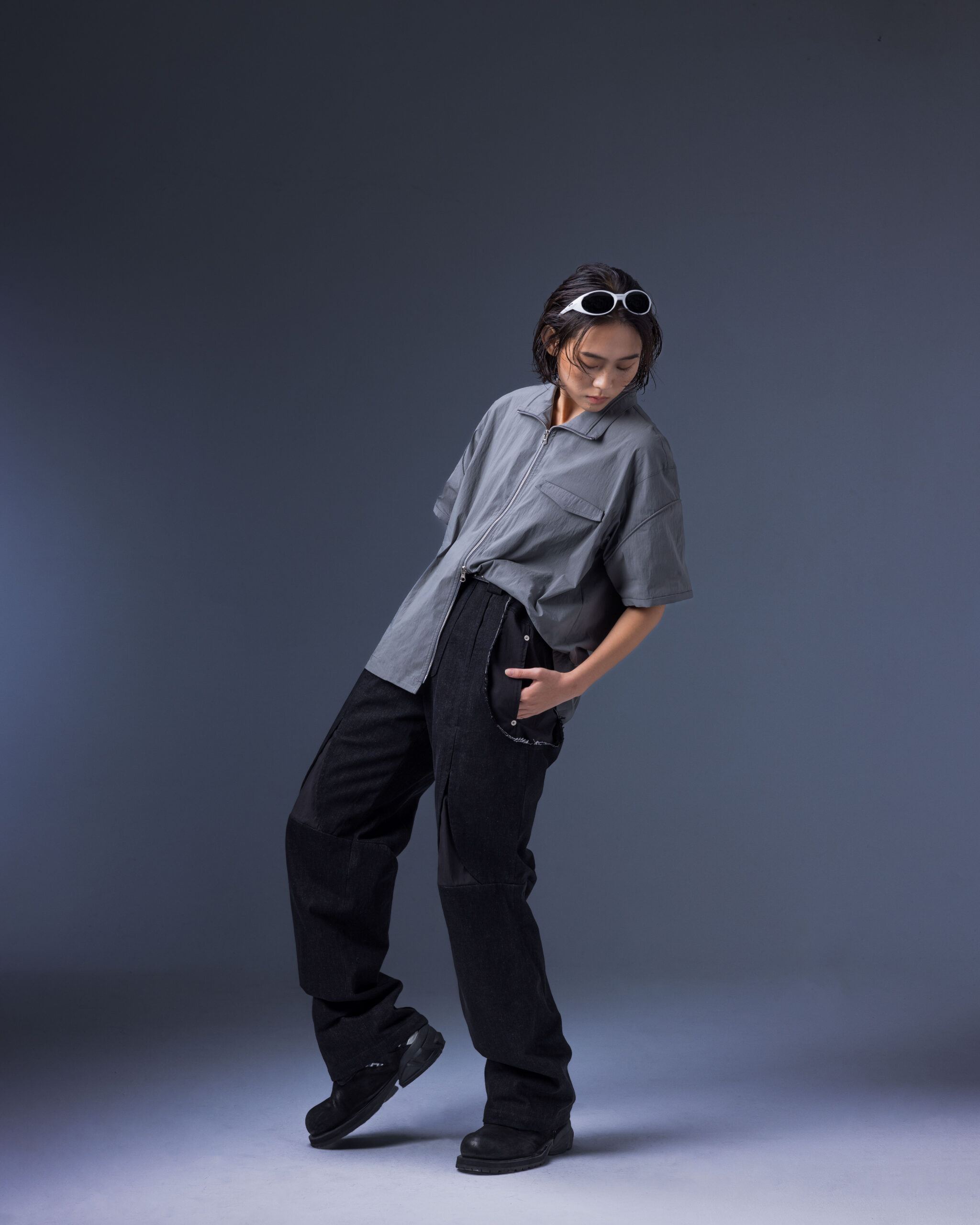 202504051623 Biomimetic – Appendicular Structure Straight Pants(black)
