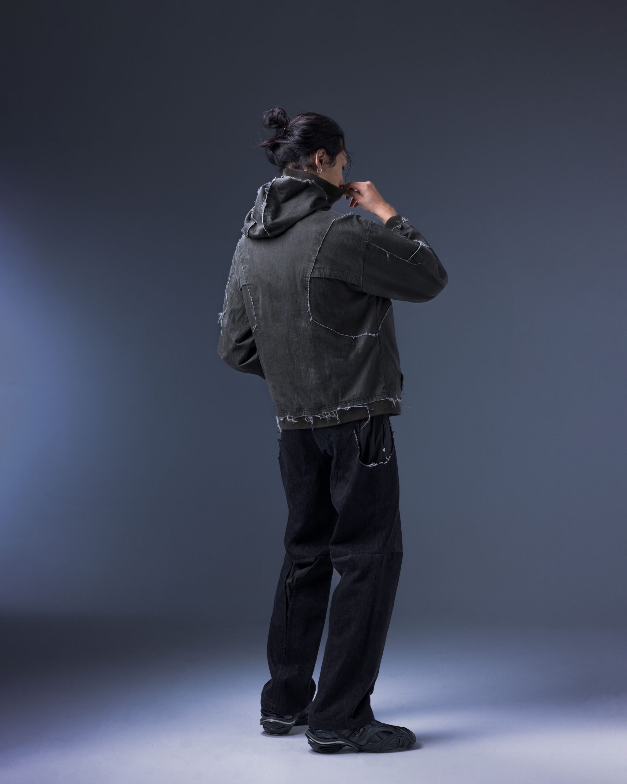 202504050794 Biomimetic – Appendicular Structure Straight Pants(black)