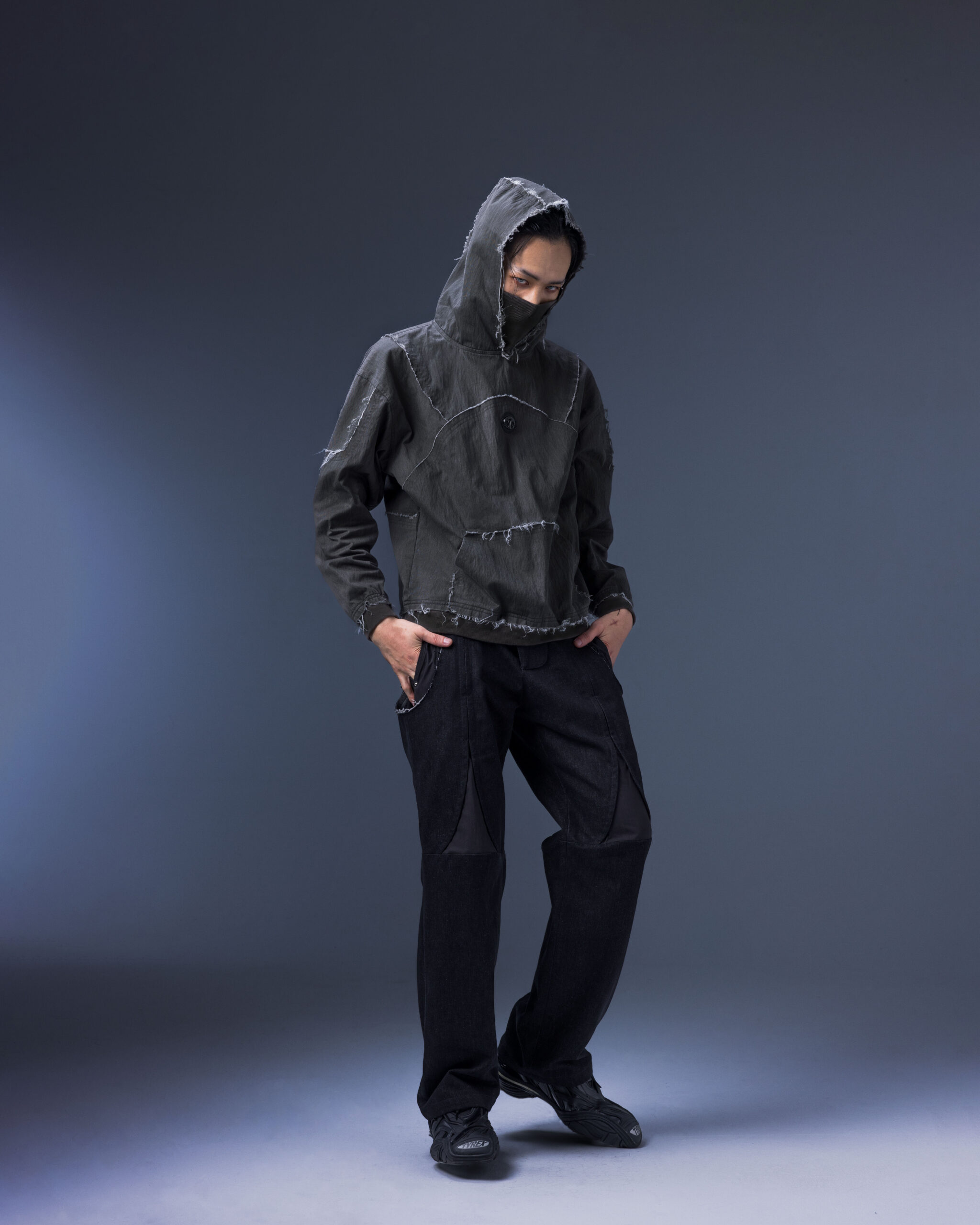 202504050831 Biomimetic – Appendicular Structure Straight Pants(black)