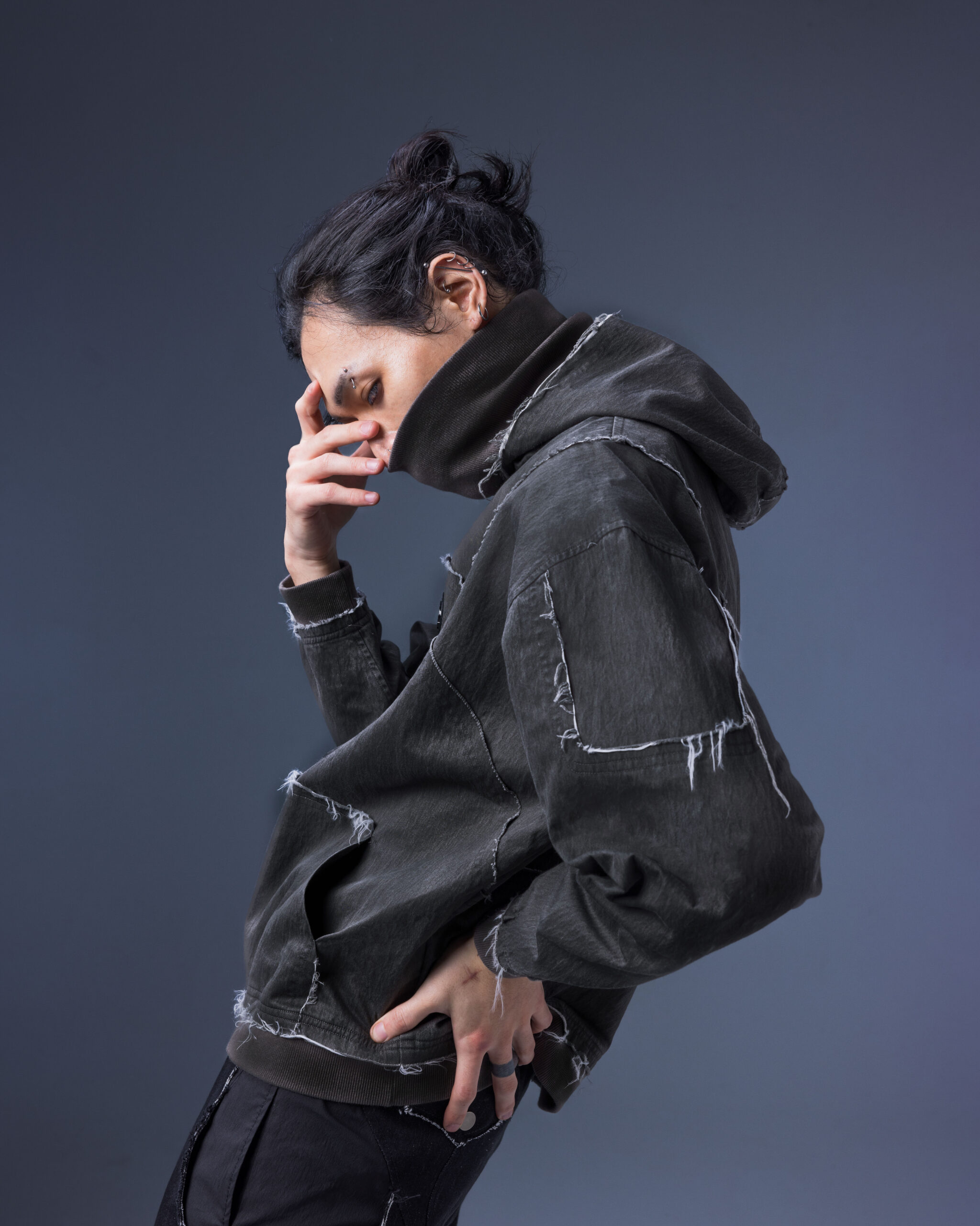 202504050910 Modular – Clypeus Hooded Top(iron gray)