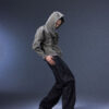 202504051043 Evolution – Membranous Wing Paneled Wide Denim(black/Leather Spliced)
