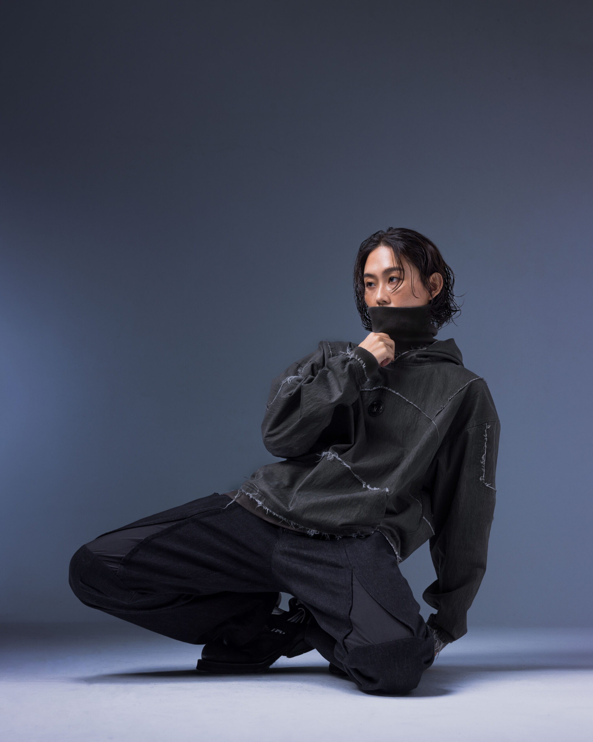 202504051728 Biomimetic – Appendicular Structure Straight Pants(black)