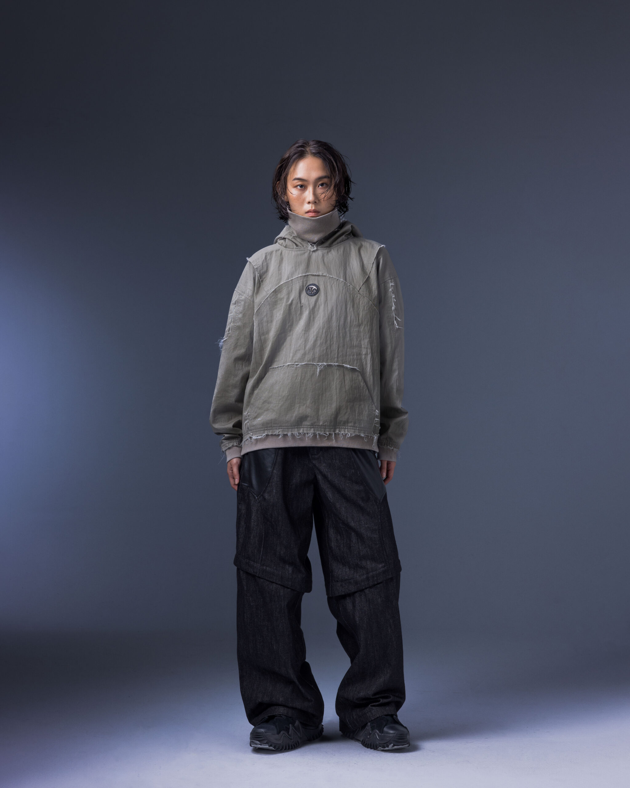 202504051792 Modular – Clypeus Hooded Top(Grayish Khaki)