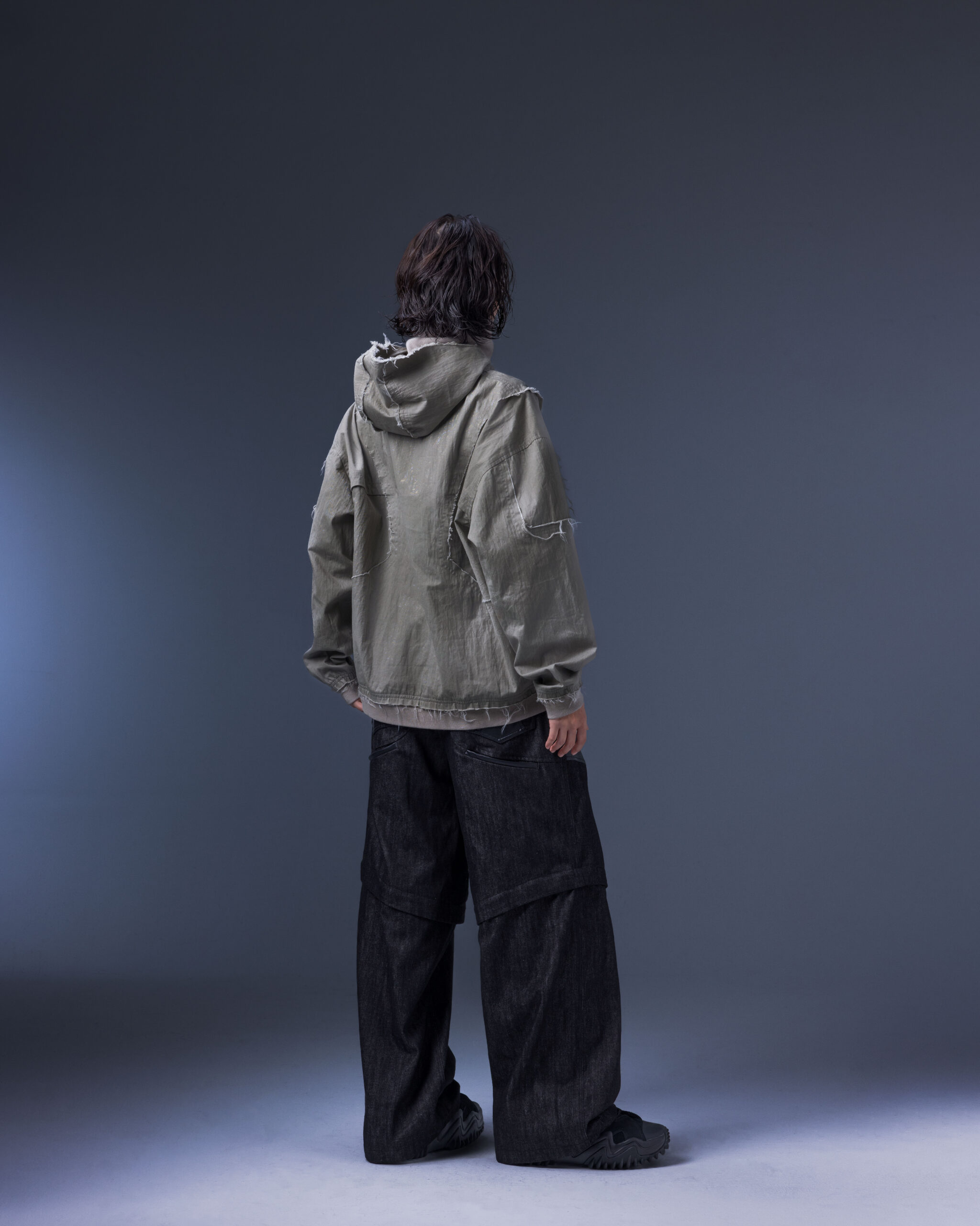 202504051806 Modular – Clypeus Hooded Top(Grayish Khaki)