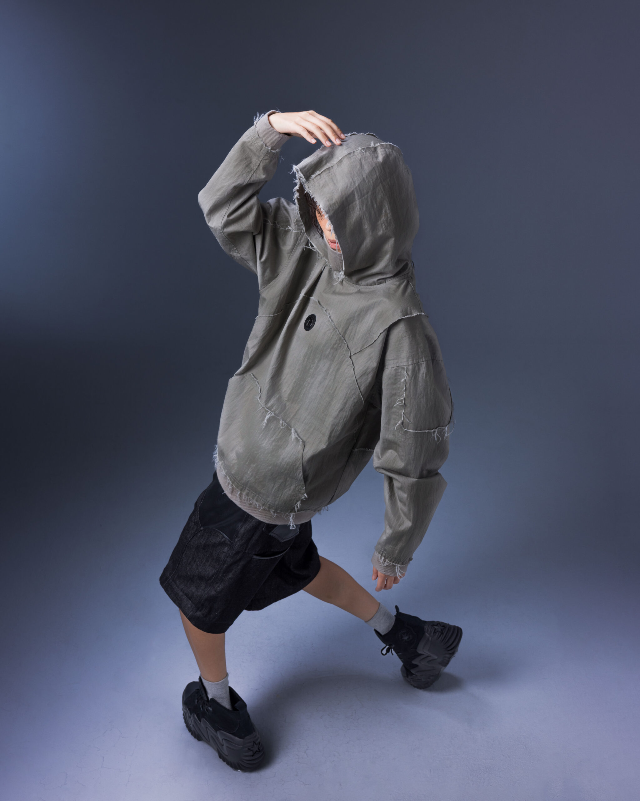 202504051904 Modular – Clypeus Hooded Top(Grayish Khaki)