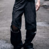 DSC00361 LOW KEY RUN NO.01 / Evolution – Membranous Wing Paneled Wide Denim(black)