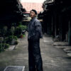 DSC00033 LOW KEY RUN NO.01 / Evolution – Membranous Wing Paneled Wide Denim(black)