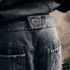 4 Evolution – Membranous Wing Paneled Wide Denim(black/Washed)