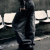 7 Evolution – Membranous Wing Paneled Wide Denim(black/Washed)